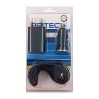 Cargador Pritech 3 en 1 MicroUSB Negro CC-529 